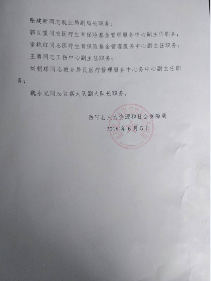 丰宁满族自治县人力资源和社会保障局人事任命最新公告